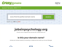 Tablet Screenshot of jobsinpsychology.org